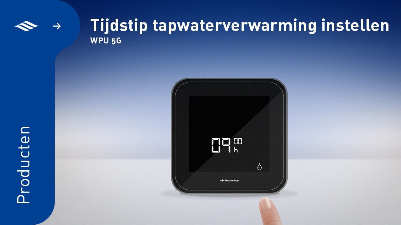 Tijdstip tapwaterverwarming instellen
