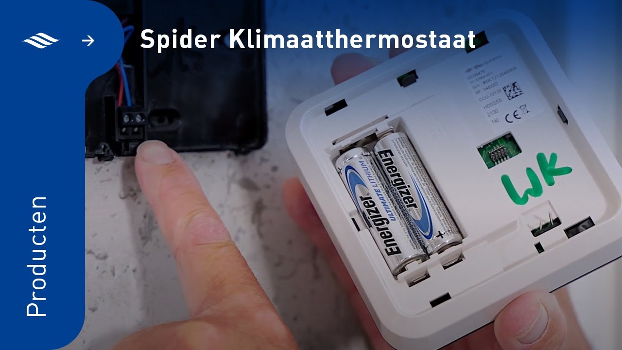 Verwisselen van de batterijen van de thermostaat
